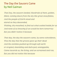 Poetry Friday: The Day the Saucers Came by Neil Gaiman