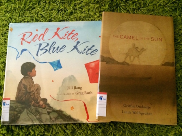 https://gatheringbooks.org/2015/05/04/monday-reading-of-camels-and-kites-the-camel-in-the-sun-and-red-kite-blue-kite/